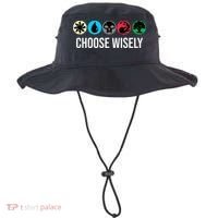Symbols Gathering Magic Choose Wisely Blue Red Green Bucket Hat thumb 0