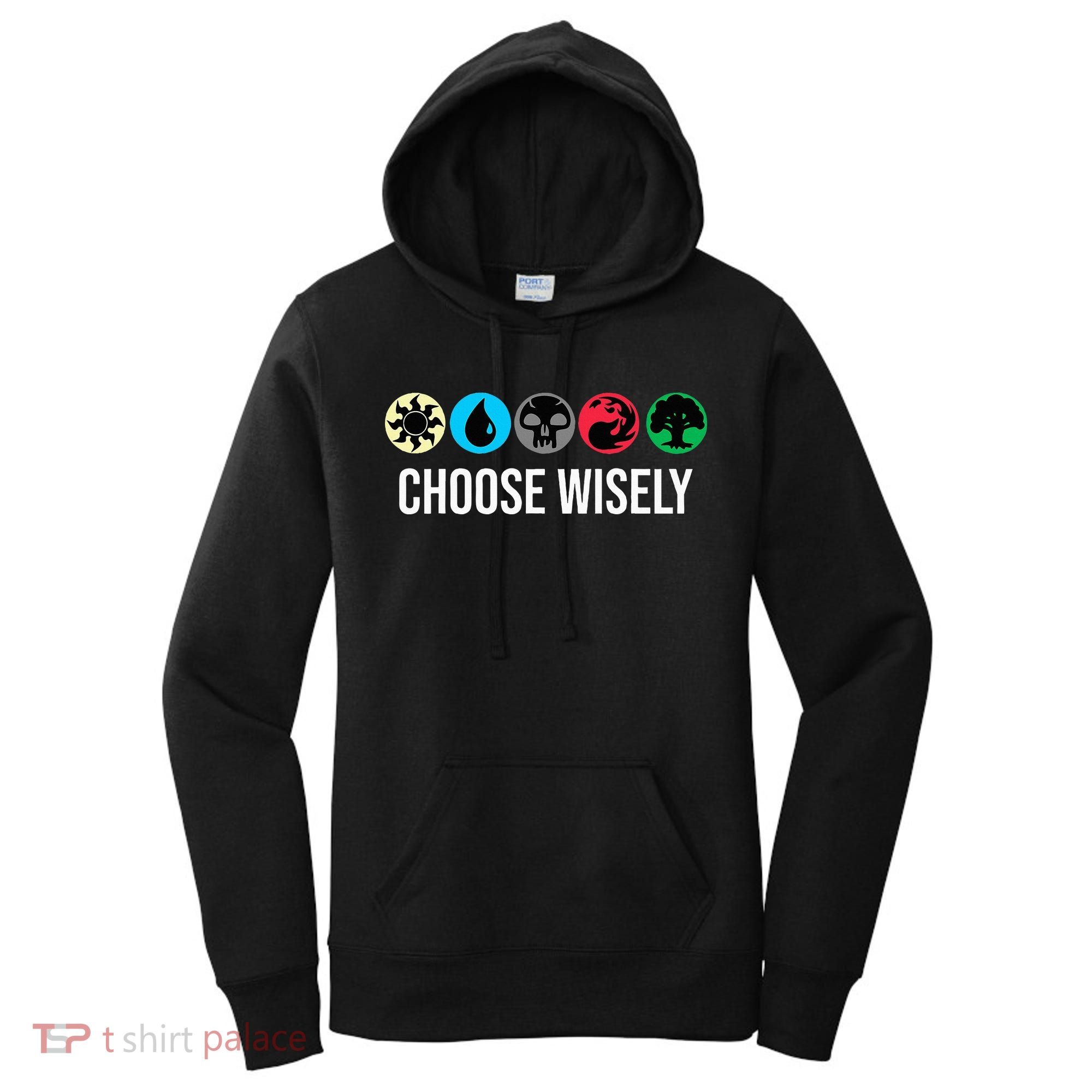 Symbols Gathering Magic Choose Wisely Blue Red Green Women's Hoodie