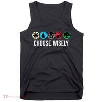 Symbols Gathering Magic Choose Wisely Blue Red Green Tank Top thumb 0