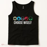 Symbols Gathering Magic Choose Wisely Blue Red Green Tank Top thumb 2