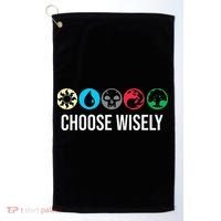Symbols Gathering Magic Choose Wisely Blue Red Green Golf Towel thumb 0