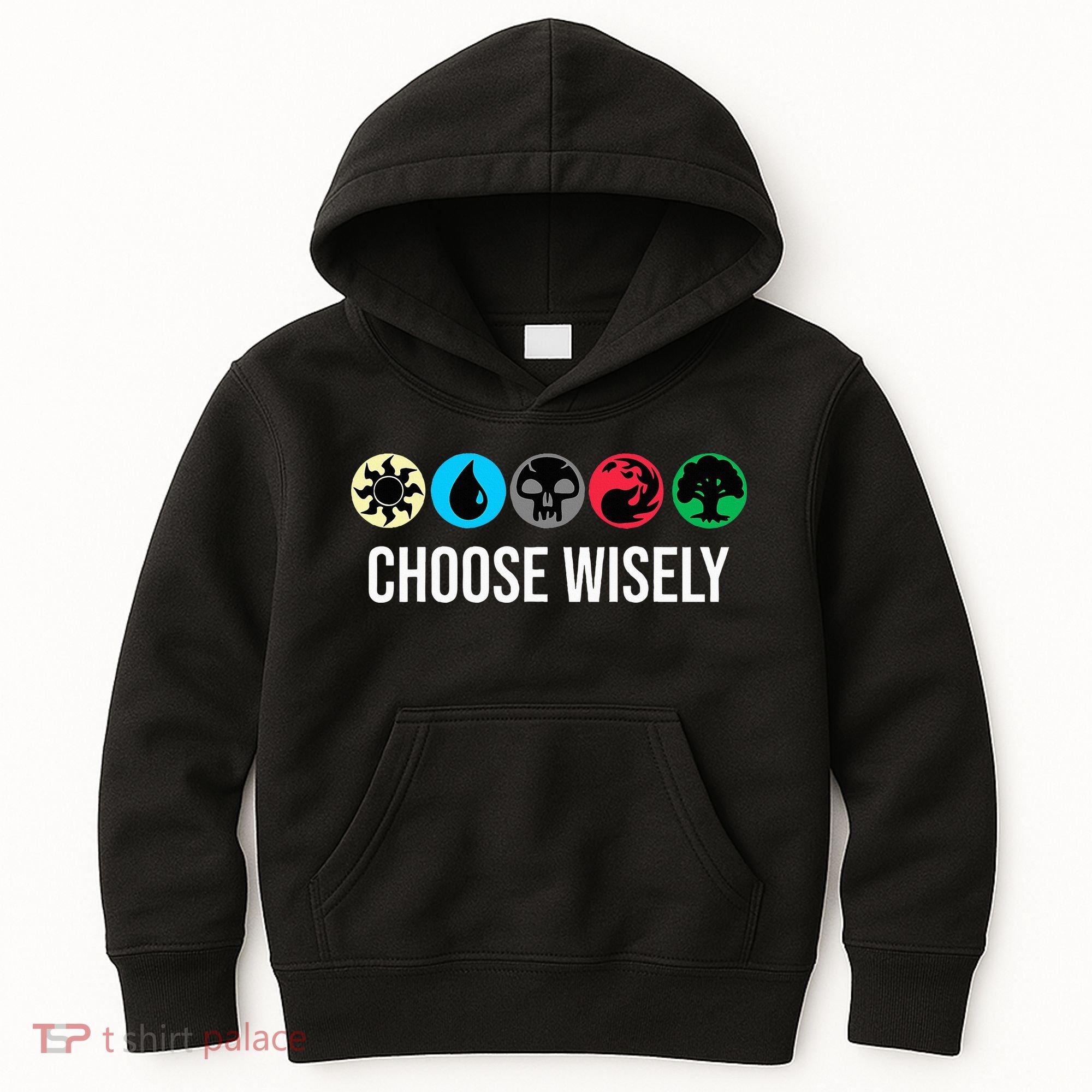 Symbols Gathering Magic Choose Wisely Blue Red Green Kids Hoodie