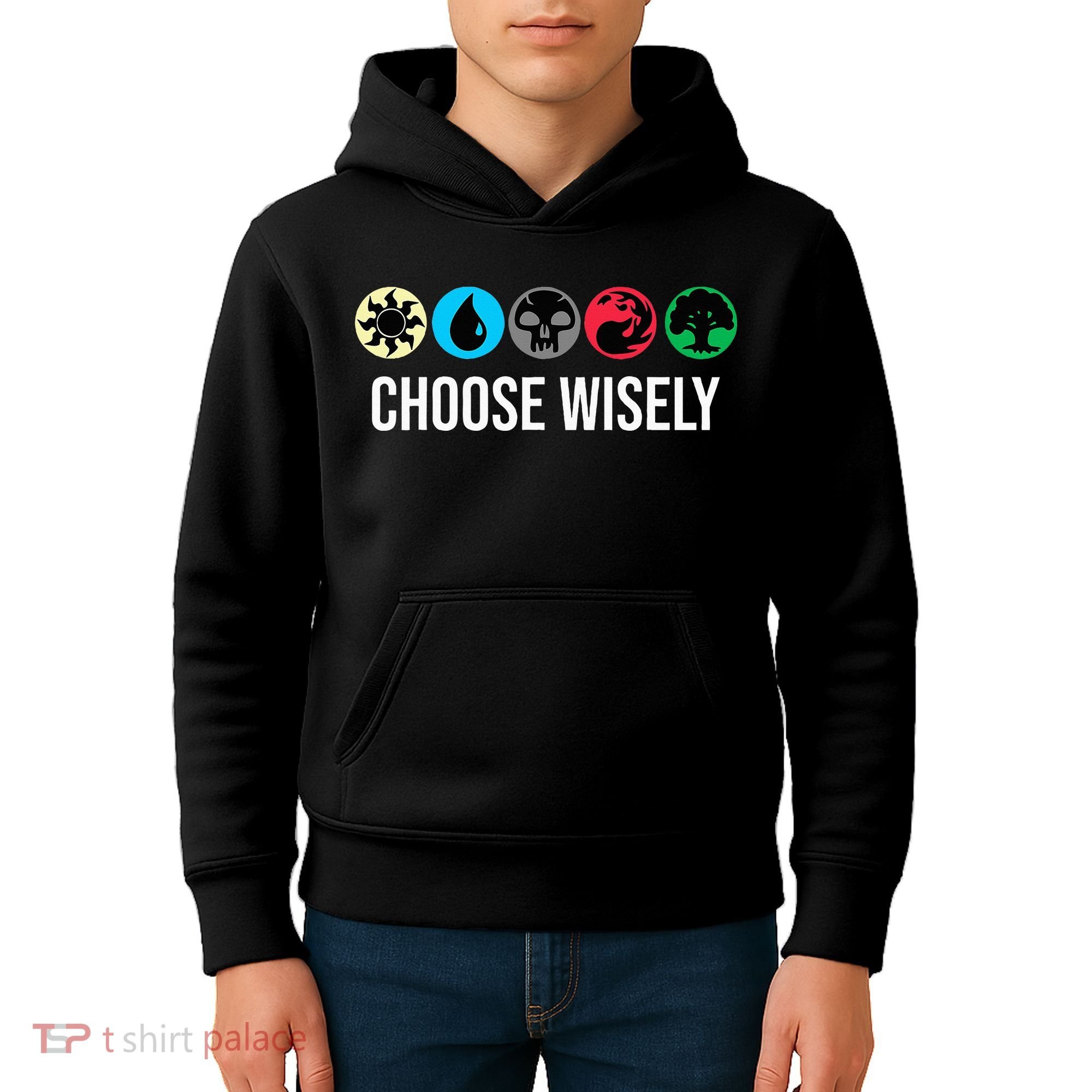 Symbols Gathering Magic Choose Wisely Blue Red Green Kids Hoodie