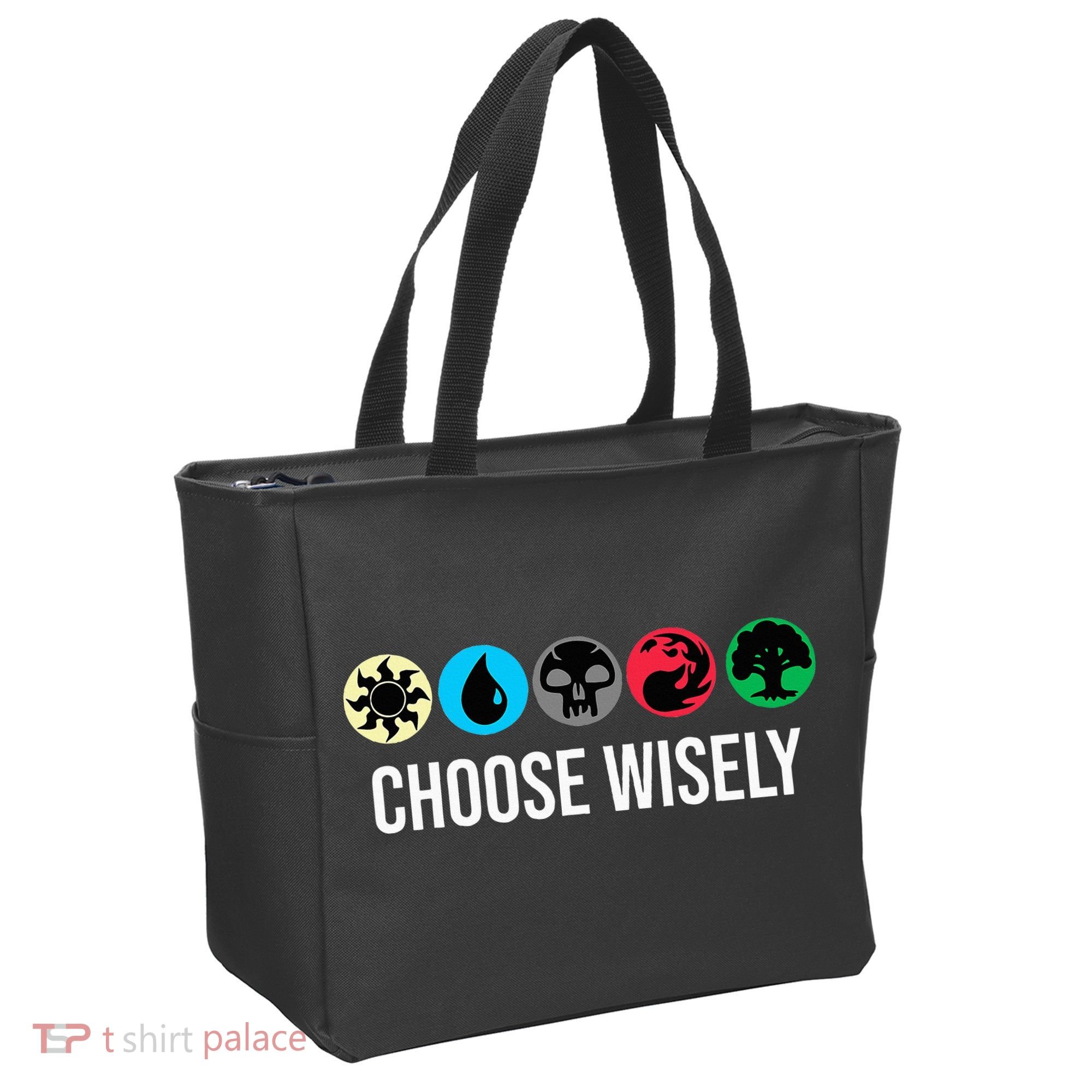 Symbols Gathering Magic Choose Wisely Blue Red Green Tote Bag
