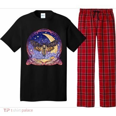 Stained Glass Moth Butterfly Moon Crest Pajama Set
