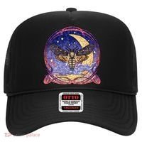 Stained Glass Moth Butterfly Moon Crest Hat thumb 0