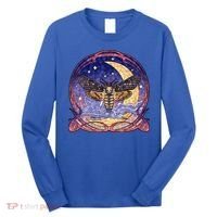 Stained Glass Moth Butterfly Moon Crest Long Sleeve Shirt thumb 0
