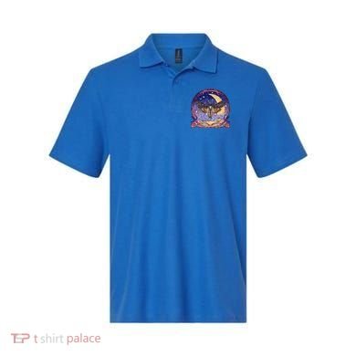 Stained Glass Moth Butterfly Moon Crest Polo