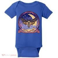 Stained Glass Moth Butterfly Moon Crest Baby Bodysuit thumb 0