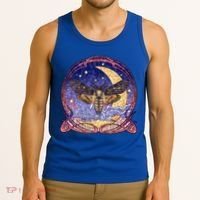 Stained Glass Moth Butterfly Moon Crest Tank Top thumb 3