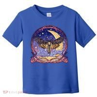 Stained Glass Moth Butterfly Moon Crest Toddler T-Shirt thumb 0
