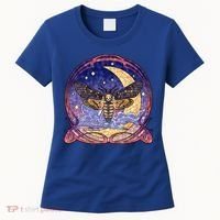 Stained Glass Moth Butterfly Moon Crest Women's T-Shirt thumb 0