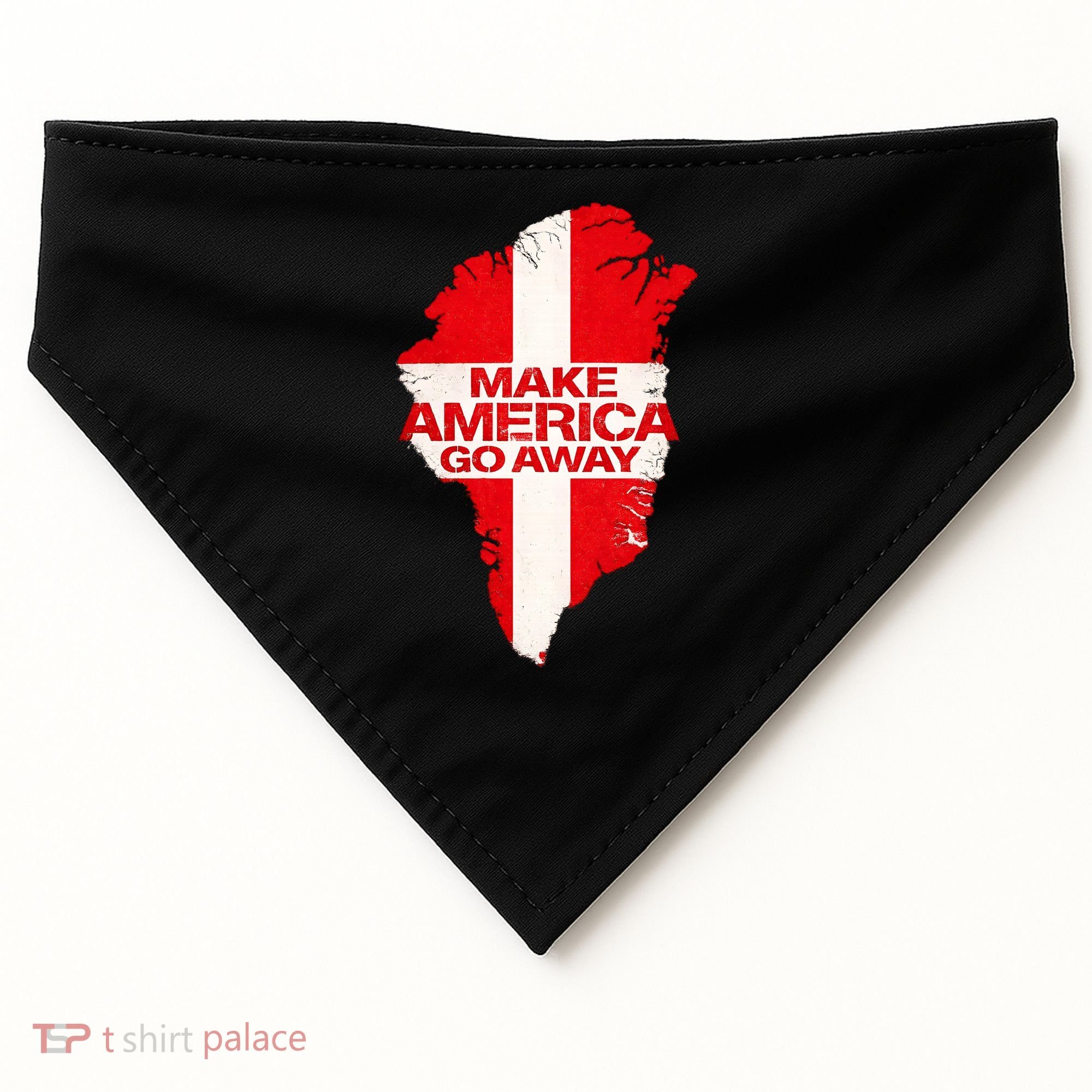 Support Greenland Make America Go Away USA-Made Doggie Bandana