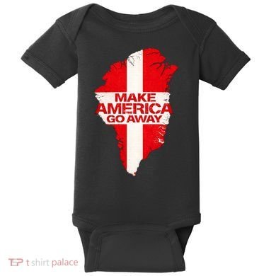 Support Greenland Make America Go Away Baby Bodysuit