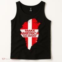 Support Greenland Make America Go Away Tank Top thumb 2