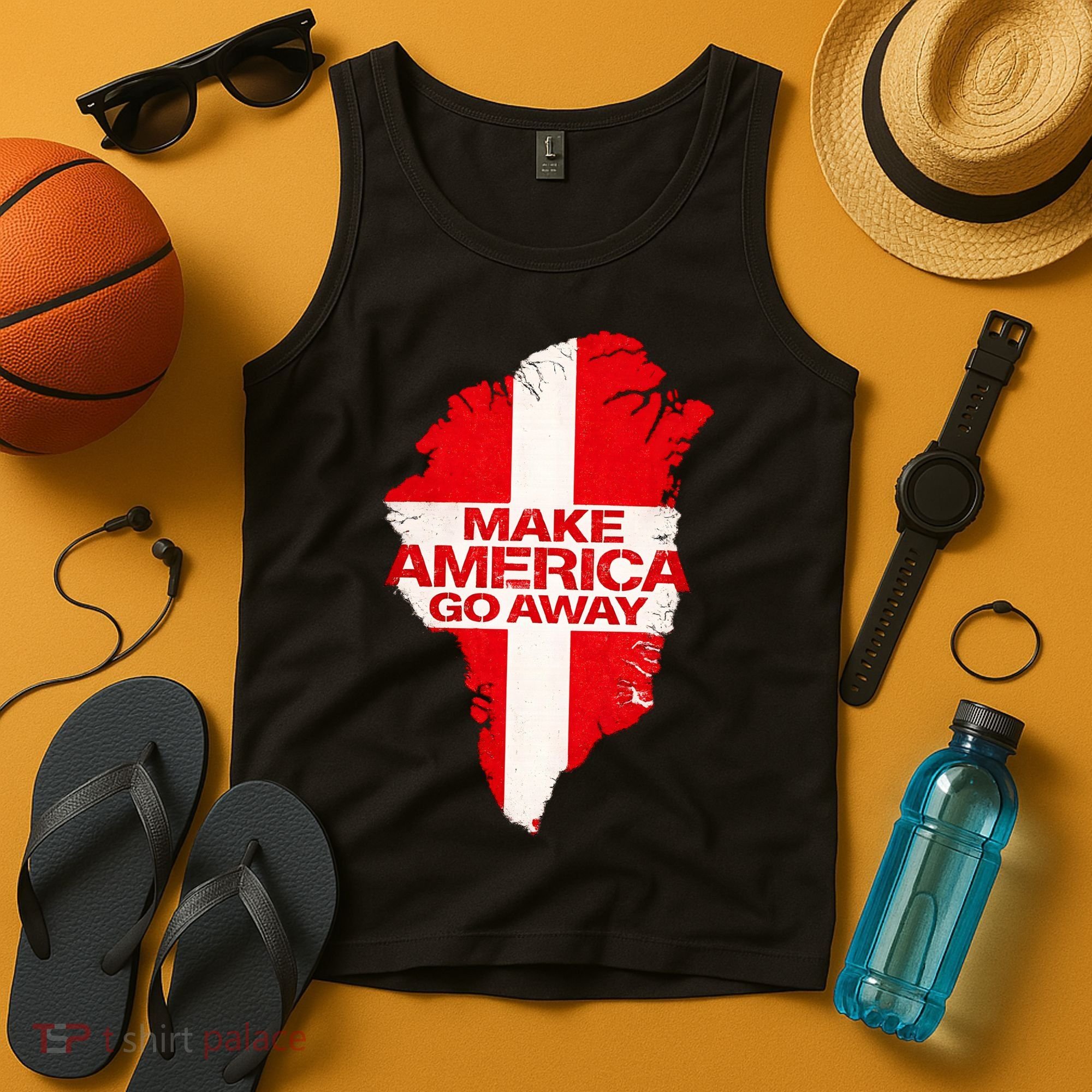 Support Greenland Make America Go Away Tank Top