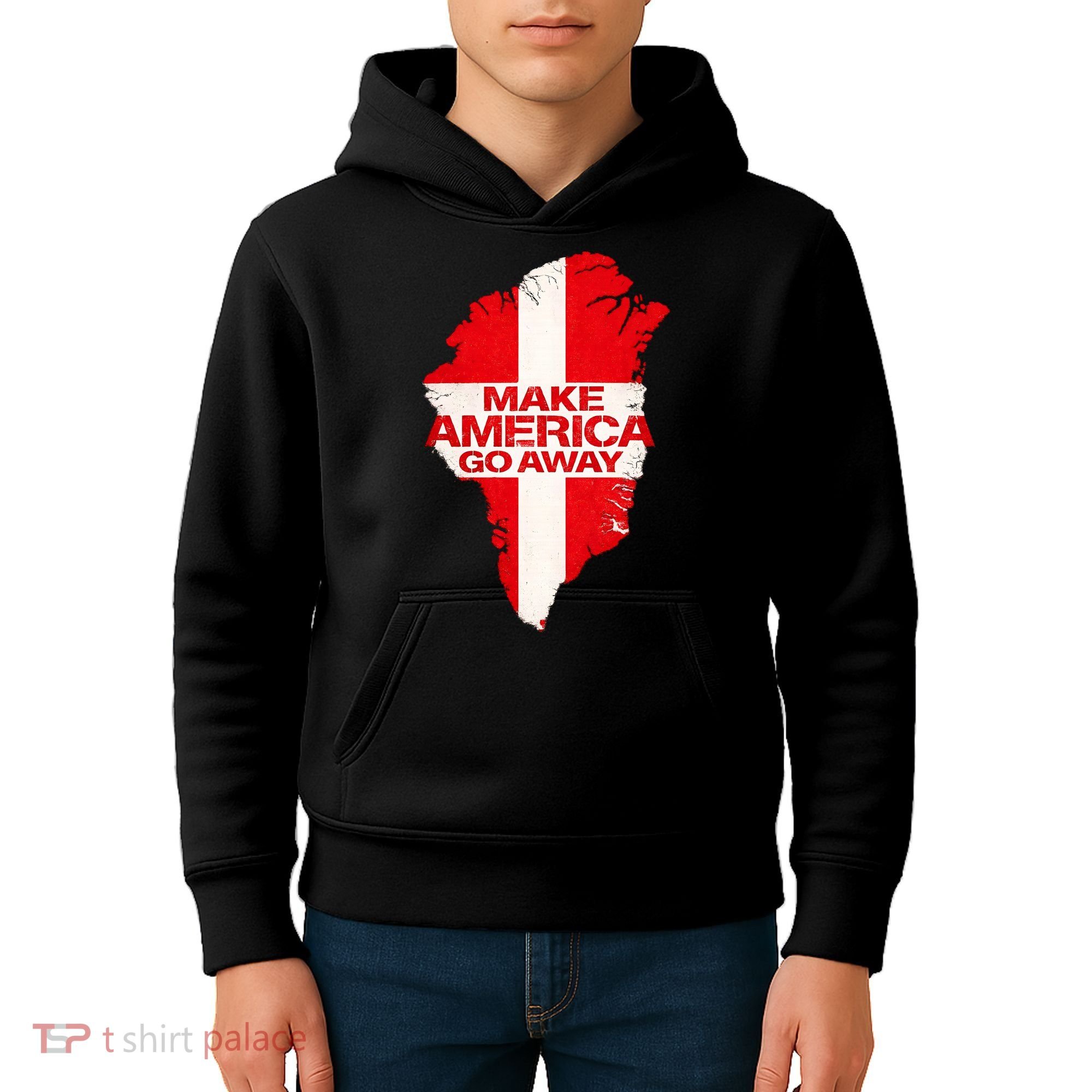 Support Greenland Make America Go Away Kids Hoodie