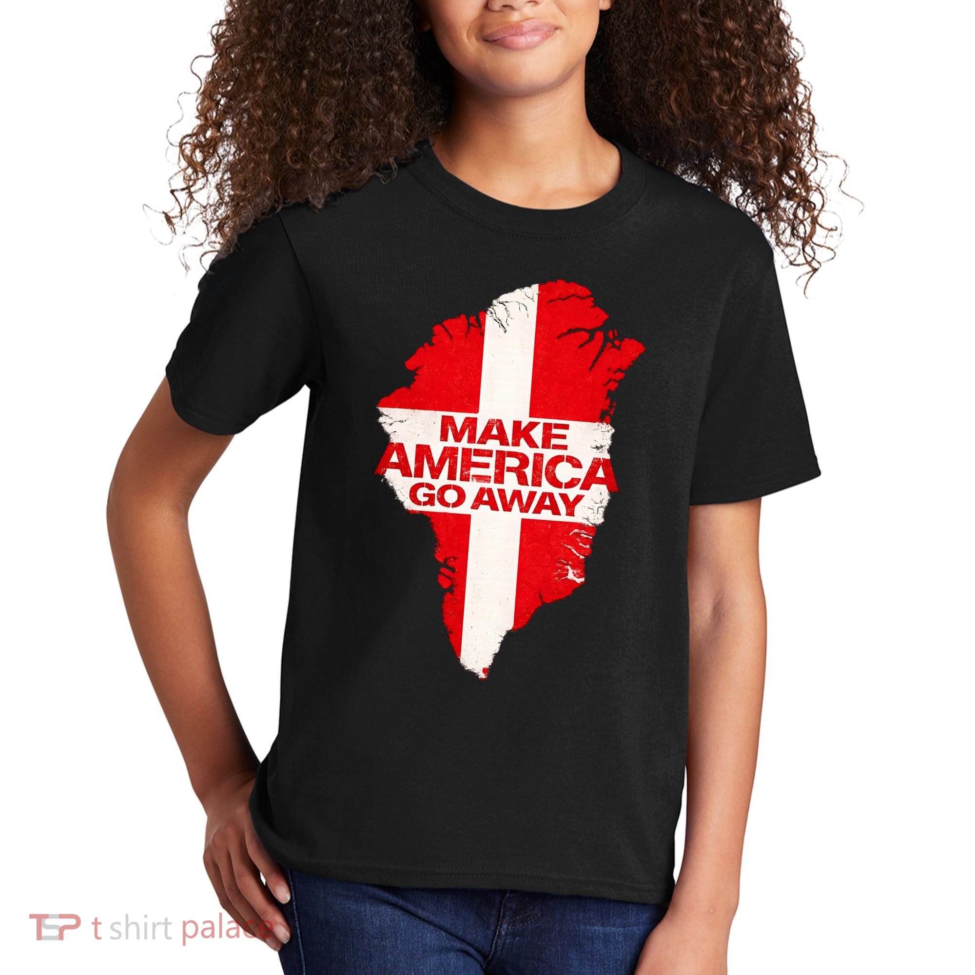 Support Greenland Make America Go Away Kids T-Shirt