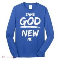 Same God New Me For Funny Jesus Christian Long Sleeve Shirt thumb 0