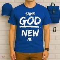 Same God New Me For Funny Jesus Christian T-Shirt thumb 6