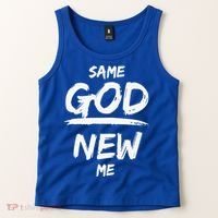 Same God New Me For Funny Jesus Christian Tank Top thumb 2