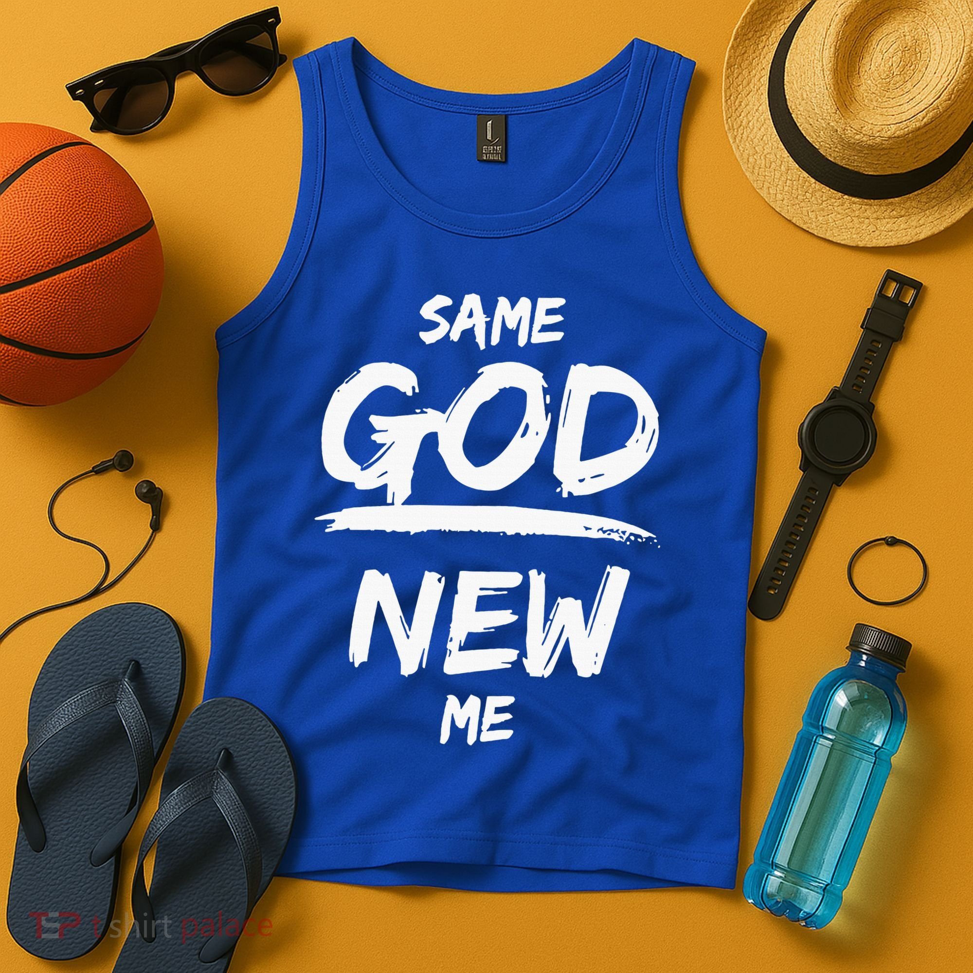 Same God New Me For Funny Jesus Christian Tank Top