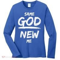 Same God New Me For Funny Jesus Christian Women's Long Sleeve Shirt thumb 0