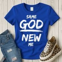 Same God New Me For Funny Jesus Christian Women's T-Shirt thumb 3