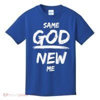 Same God New Me For Funny Jesus Christian Kids T-Shirt thumb 0