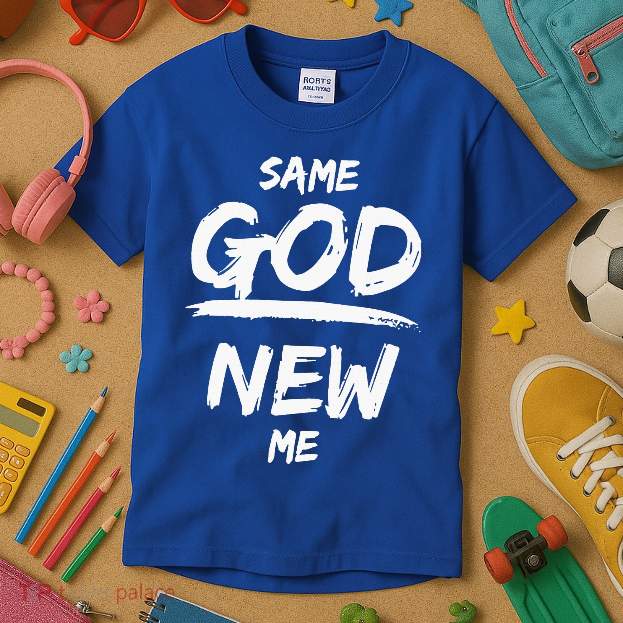 Same God New Me For Funny Jesus Christian Kids T-Shirt