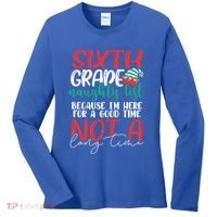 Sixth Grade Naughty List Gift Fun 6Th Grade Teacher Student Cute Gift Women's Long Sleeve Shirt thumb 0
