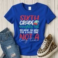 Sixth Grade Naughty List Gift Fun 6Th Grade Teacher Student Cute Gift Women's T-Shirt thumb 3