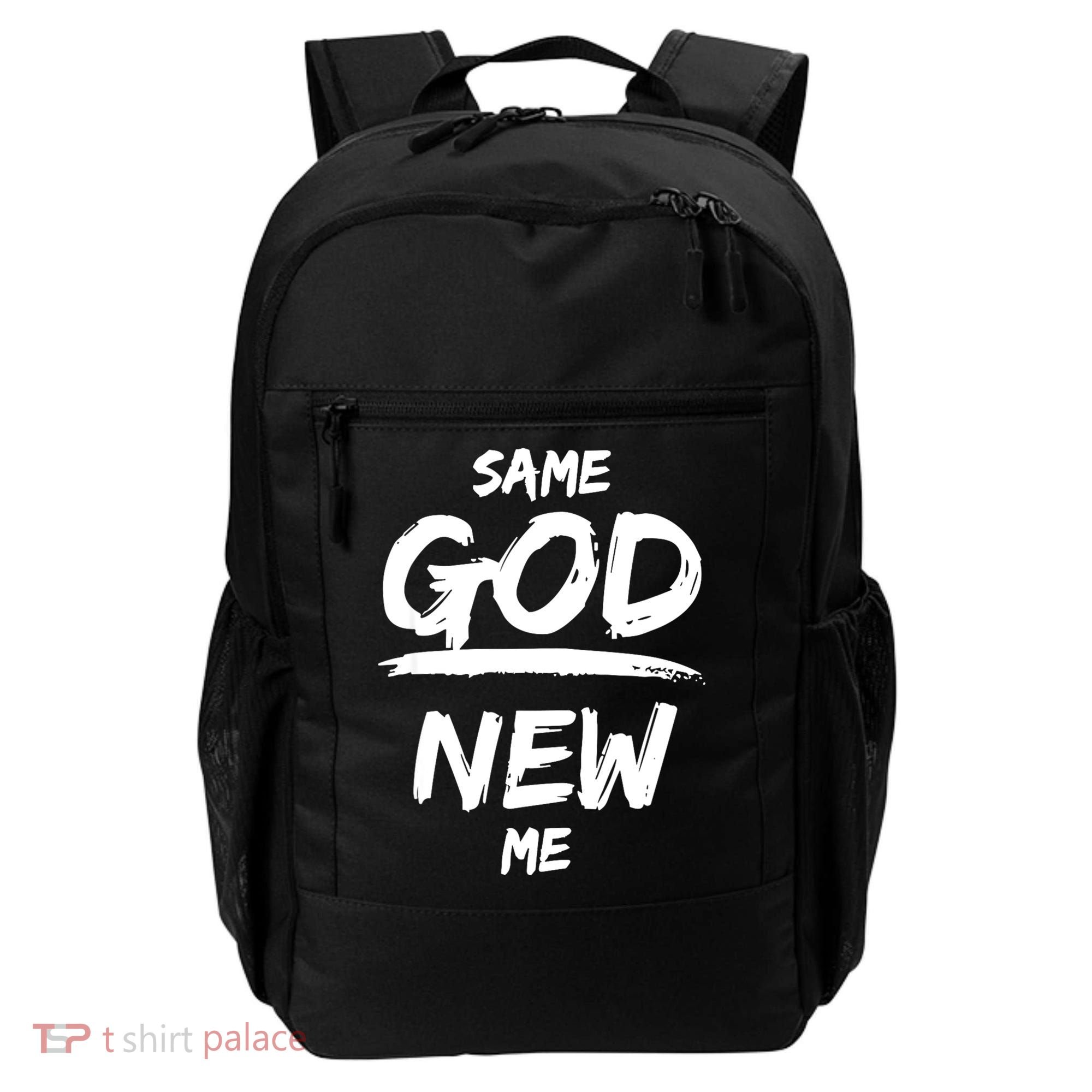 Same God New Me For Funny Jesus Backpack