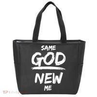 Same God New Me For Funny Jesus Tote Bag thumb 0