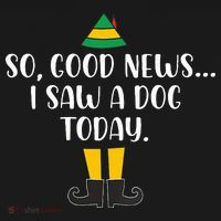 So Good News I Saw A Dog Today Christmas Elf  Polo thumb 3