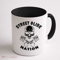 Street Glide Nation Skull And Pistons Biker  Coffee Mug thumb 1