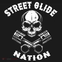 Street Glide Nation Skull And Pistons Biker  Mousepad thumb 1