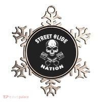 Street Glide Nation Skull And Pistons Biker  Ornament thumb 0