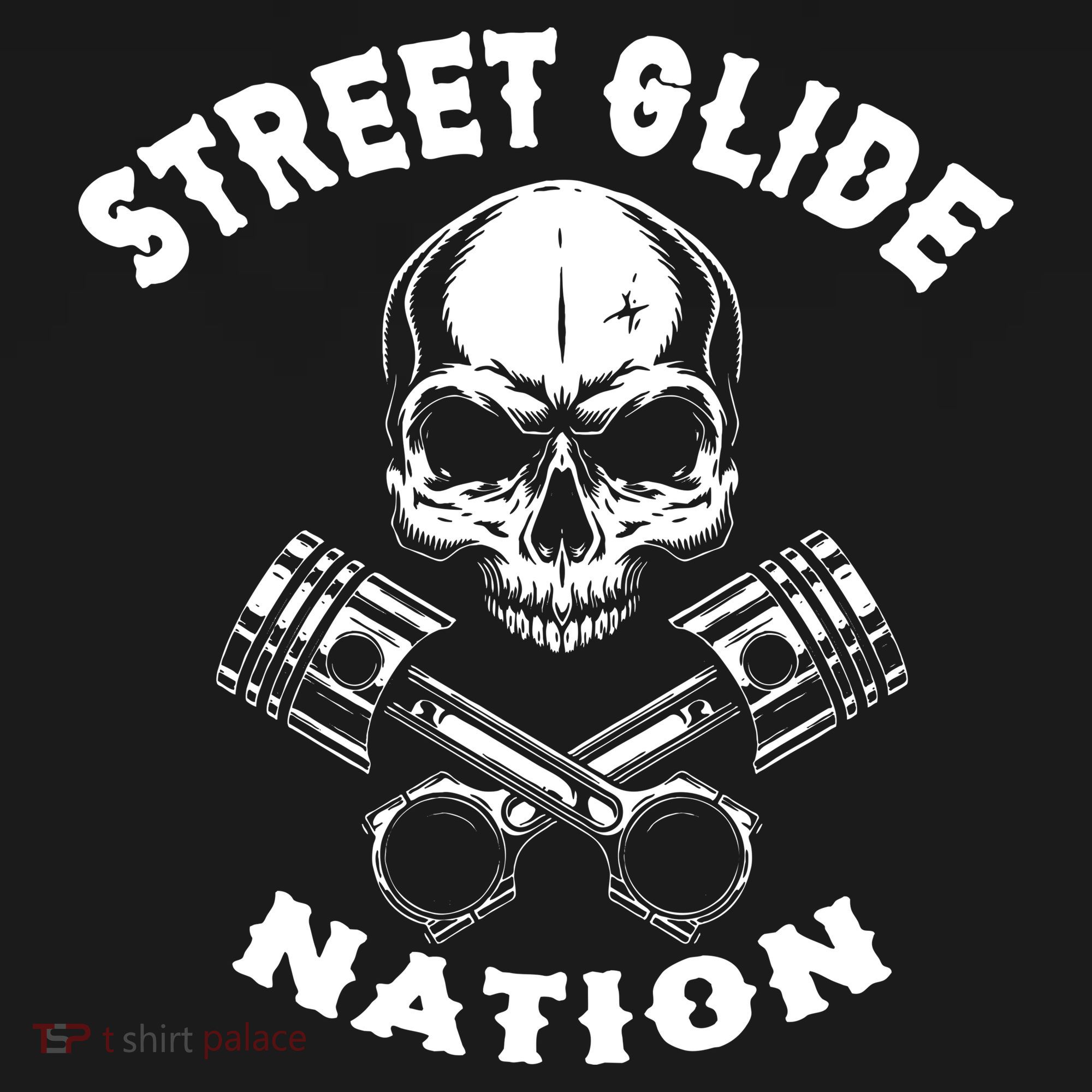 Street Glide Nation Skull And Pistons Biker  Women's Tank Top
