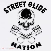 Street Glide Nation Skull And Pistons Biker  Garment-Dyed Sweatshirt thumb 2