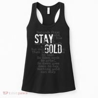 Stay Gold Nothing Gold Can Stay Poem Women's Tank Top thumb 0