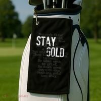 Stay Gold Nothing Gold Can Stay Poem Golf Towel thumb 2