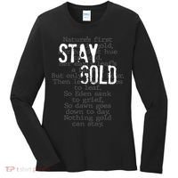 Stay Gold Nothing Gold Can Stay Poem Women's Long Sleeve Shirt thumb 0