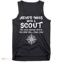 Scout Gift Never Mess With A Scout Tank Top thumb 0