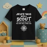 Scout Gift Never Mess With A Scout Toddler T-Shirt thumb 3