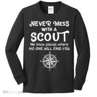 Scout Gift Never Mess With A Scout Kids Long Sleeve Shirt thumb 0