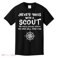 Scout Gift Never Mess With A Scout Kids T-Shirt thumb 0