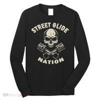Street Glide Nation Cool Biker Motorcycle Motocycles Long Sleeve Shirt thumb 0