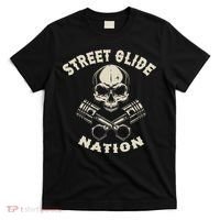 Street Glide Nation Cool Biker Motorcycle Motocycles T-Shirt thumb 0