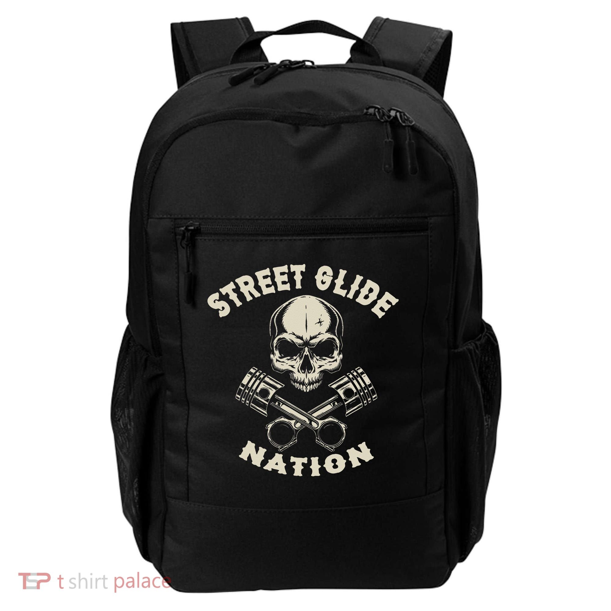 Street Glide Nation Cool Biker Motorcycle Motocycles Backpack